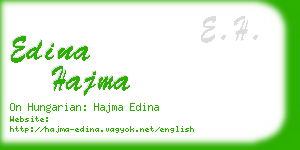 edina hajma business card